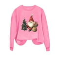 thumbnail image 5 of Makaor Holiday Sweatshirts Womens Christmas Crew Neck Tops Santa Graphic Long Sleeve Pullover Tees Fleece Cute Fall Winter Clothes, 5 of 6