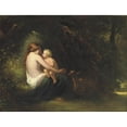 thumbnail image 2 of Jozef Israëls 18x15 Gold Ornate Wood Frame and Double Matted Museum Art Print Titled - Genoveva; a Legendary Beauty in the Forest, 2 of 4