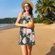 thumbnail image 3 of Easygdp Rose Flowers para Vestido Transpirable de Mujer, Vestido Suelto de Manga Corta con Pliegues y Bolsillos para el Verano, 3 of 7