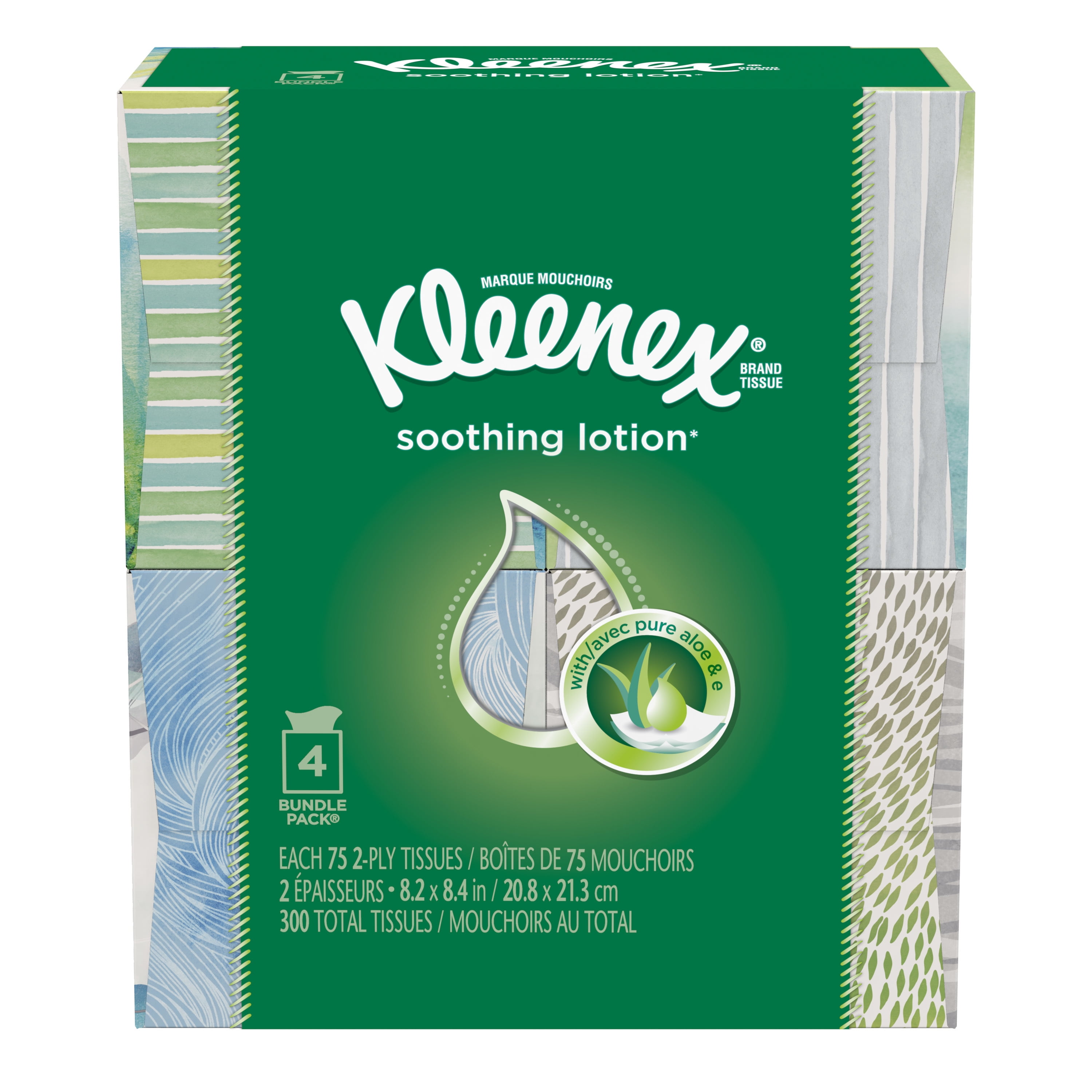Kleenex Ultra Soft Facial Tissues Cube boxes 65 tissues per pack 12 pack 