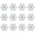 thumbnail image 4 of 12 Pcs/Set Sparkly Glitter Snowflake Christmas Ornaments Xmas Tree Hanger,Silver, 4 of 4