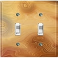 thumbnail image 1 of Metal Light Switch Plate Cover Image of Marble Light Brown Caramel Swirl MAR088, 1 of 13