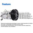 thumbnail image 3 of PET-U AC Compressor with Clutch Replacement for Honda Odyssey Pilot Ridgeline 3.5L 2005 2006 2007 2008 Replacement for Acura MDX 3.5L 2003 2004 2005 2006, 3 of 5
