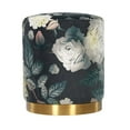 thumbnail image 6 of TOV Furniture Opal Floral Velvet Ottoman with Gold Base, 6 of 6