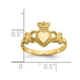 thumbnail image 4 of 10K Polished Ladies Claddagh Ring, 4 of 5