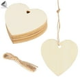 thumbnail image 2 of PULLIMORE 30pcs Heart Shape Wooden Discs with Holes, 3.5" Unfinished Predrilled Natural Wood Slices for Crafts Centerpieces, Wooden DIY Christmas Ornaments Hanging Decorations (Heart Shape), 2 of 9