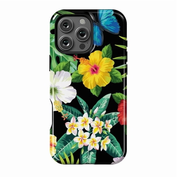 Tropical Summer Flowers Artwork iPhone Case 17 16 15 14 13 12 11 Pro Max