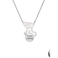 thumbnail image 2 of Delight Jewelry Silvertone Domed Sisters are Best Friends Forever Silvertone Dream Big Pendant Necklace, 25", 2 of 4