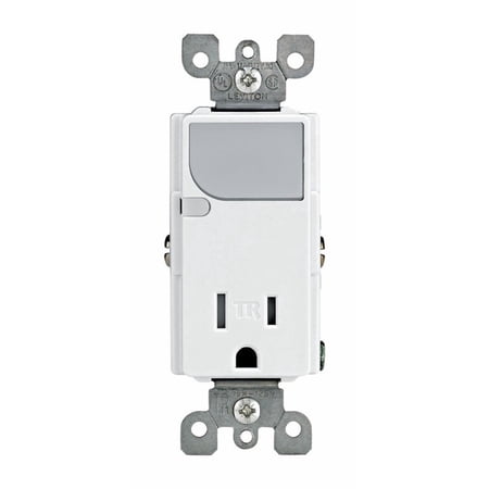 1 Pc Leviton Decora 15 Amps 125 V White Outlet/Guide Light 5-15R 1 Pk