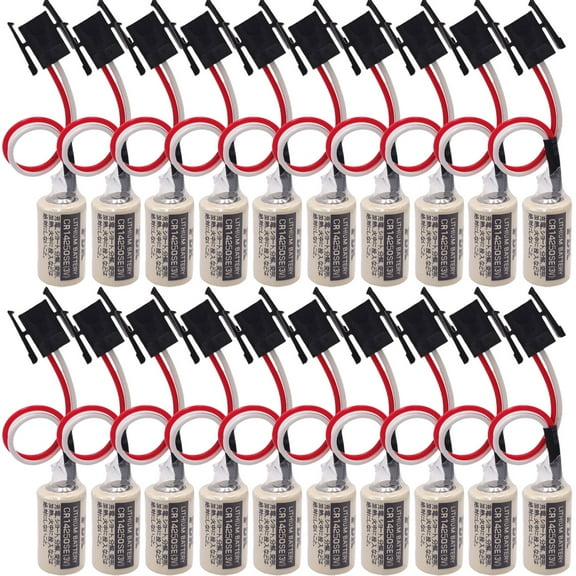 20Pack 3V 1747-BA Replacement PLC Lithium Battery for FDK CR14250SE, AB Allen Bradley 1769-BA, 1756-BA1, SLC-500 Series Controls