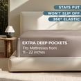 thumbnail image 3 of Bare Home Fitted Sheet - 22" Extra Deep Pocket - Premium 1800 Collection - Queen, Taupe, 3 of 6