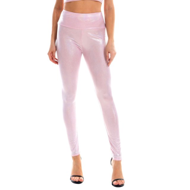 Gibobby pantalones holgados mujer Leggings sexis bronceadores de glúteos de cintura alta a la moda para mujer (Rosa, XL)