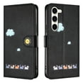 thumbnail image 5 of JTCASES for Samsung Galaxy S23 Wallet Case, Lovely Cat Pattern PU Leather Shockproof TPU with Card Slots Cash Pocket Magnetic Closure Removeable Wrisr Strap Stand for S23, Black, 5 of 8