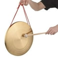 thumbnail image 3 of Instrumento de Gong, Instrumento de Percusio de Platillos de Latón de Gong de Mano de Latón, Decoración China de Gong de Ceremonia de Aperta, 3 of 7
