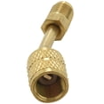 thumbnail image 4 of 4 Pack R410A Adapter Charging Vacuum Port Adapter Brass Converter with Thimble 5/16 Inch Sae Female Quick Couplers To 1/4 Inch Sae Male Flare for Mini Split System Air Conditioners, 4 of 5