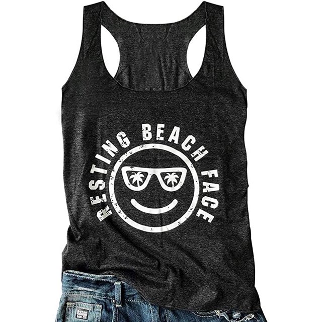 YourTops Débardeur de Plage pour Femmes, Gris Foncé