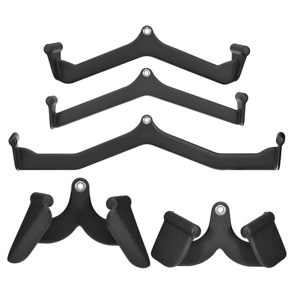 Unique Bargains LAT Pull Down Bars for Cable Machine Attachment, 5Pcs Pulldown Rowing T-bar V-bar Set