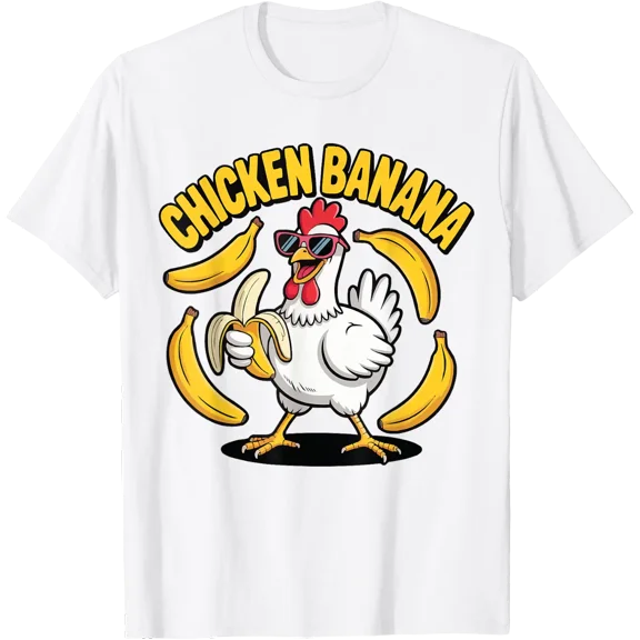 Chicken Banana Men Women Design T-Shirt Size S-5XL