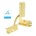 thumbnail image 3 of Uxcell 90 Degree Folding Support Hinge 1.6" x 2.1", Box Hinge for Jewelry Cabinet Wooden Box, Gold 4 Pack, 3 of 6
