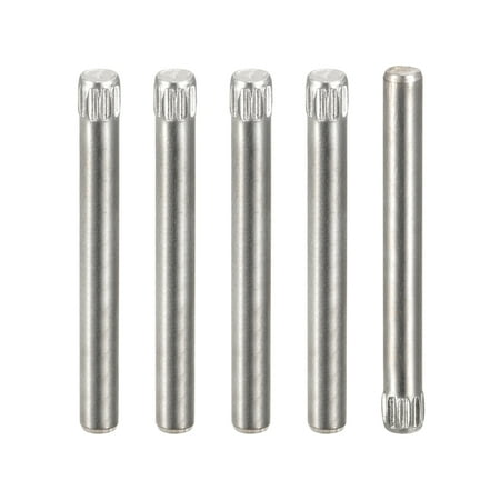 

3x30mm 304 Stainless Steel Dowel Pins 5 Pack Knurled Head Flat End Dowel Pin