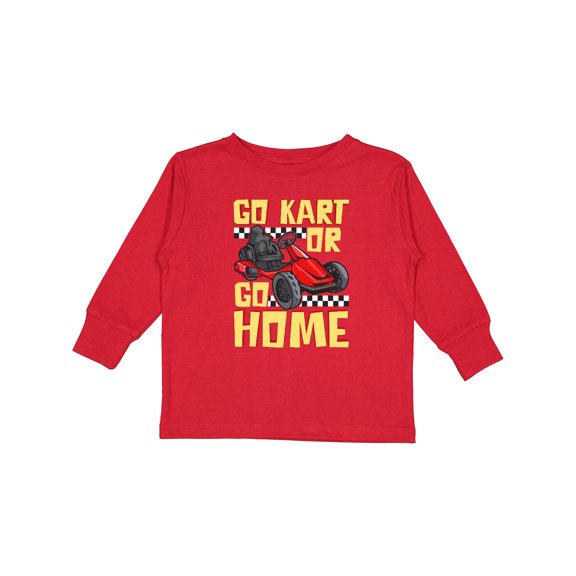 Inktastic Go Kart Funny Go Karting Boys or Girls Long Sleeve Toddler T-Shirt