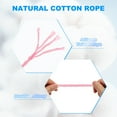 thumbnail image 3 of Uxcell 3 mm x 109 Yard Macrame Cord Soft Cotton Colored Crafts Yarn Rope Pink, 3 of 7
