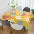 thumbnail image 4 of Coolnut Easter Eggs Rectangle Tablecloth Spill-Proof Polyester Table Cloth Table Cover for Kitchen Dining Picnic Holiday Party Decoration,60"x108", 4 of 7