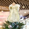 thumbnail image 6 of Angel Tree Topper Angel Treetop Christmas Ornament 12 Inch Elegant Dress for Holiday Home Decor Desktop Party, 6 of 9