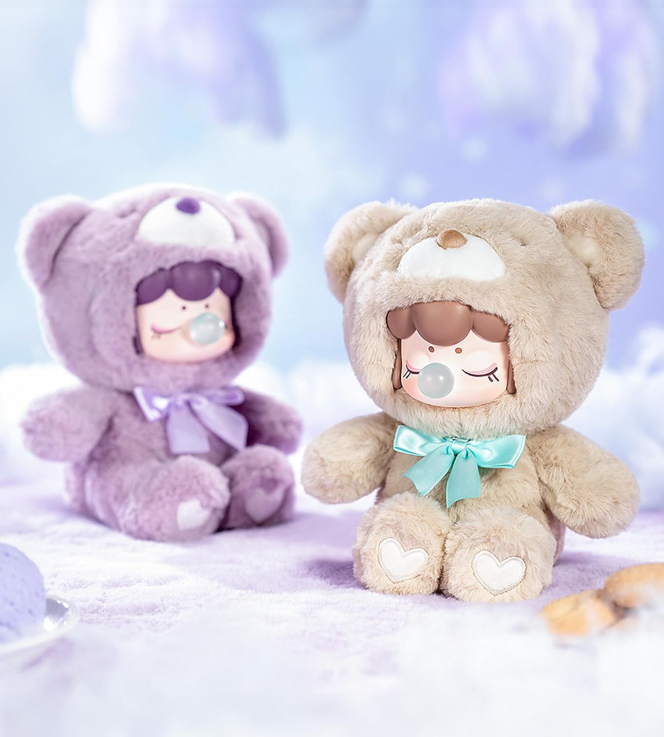 ROBOTIME Plush Blind Box Toys-Nanci Colorful Chocolate Plush Bears Collectible Dolls,Anime Figure Surprise Toys Mystery Box,Xmas Gifts for Boys Grils(1 PC)
