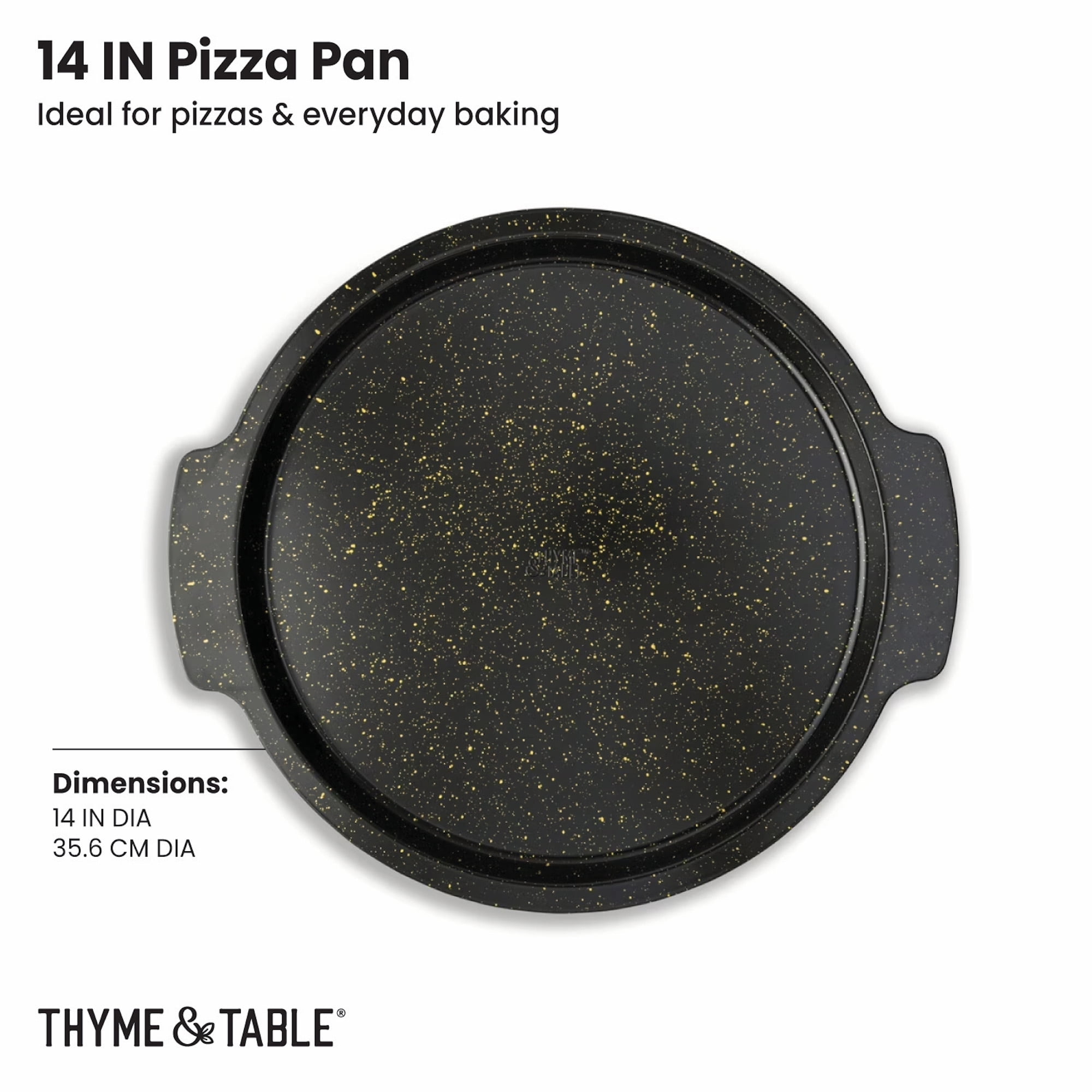 Thyme & Table 14" Non-Stick Pizza Pan - Black