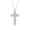 Silver,November, variant on Linawe Amethyst Purple Necklace Cross Charm Necklace for Women Trendy, Gold Plated Chain Crystal Imitation Diamond Birthstone Cubic Zirconia Pendant Necklace, Catholic Religious Gifts