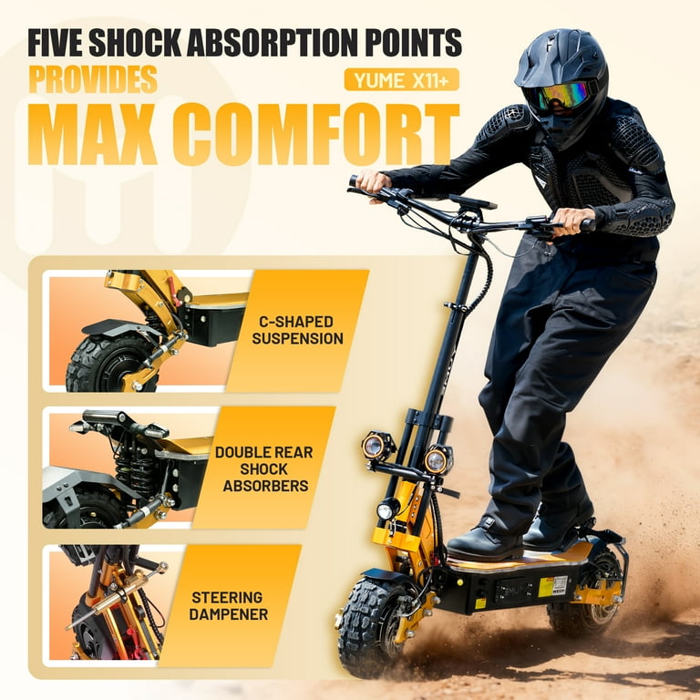 YUME X11+ Urban Max Commuter E-scooter, Dual Motors 60V