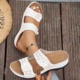 thumbnail image 4 of Jamicy Wedge Slippers for Women Dressy Slip On Comfortable Summer Breathable Shoes Floral Platform Slides for Casual Walking, 4 of 7