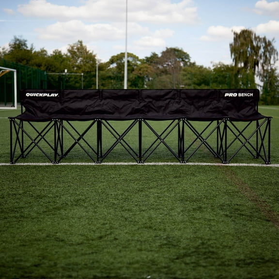 Quickplay PRO Portable Folding Bench Range with 9 Seats - Easy Setup Portable Chairs