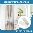 thumbnail image 7 of H.VERSAILTEX Contemporary Blackout Solid Print Curtains for Bedroom, 42 x 80 Inches, 1 Panel, Ivory/Cream, 7 of 7