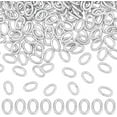 thumbnail image 1 of 400 piezas de anillas abiertas de acero inoxidable de 4x6 mm, calibre 18/anillas ovaladas de 1 mm para bisutería (aretes, pulseras, collares, etc.)., 1 of 9