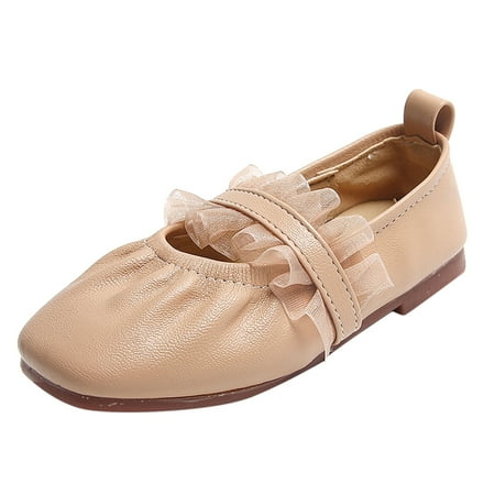 

Yinguo Fashion Autumn Girls Casual Shoes Flat Lightweight Solid Color Lace Slip On Comfortable Dress Shoes Dance Shoes