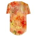 thumbnail image 5 of Women T-Shirts Clearance Sale Womens Tops Dressy Casual Short Sleeve Womens Shirts Trendy Graphic Women V Neck T Shirt White Women Summer Shirts Casual, 5 of 7