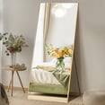 thumbnail image 3 of CONCETTA 71"x32" Rectangle Full Length Mirror, Full Body Standing Mirror Floor Mirrors,Gold, 3 of 7