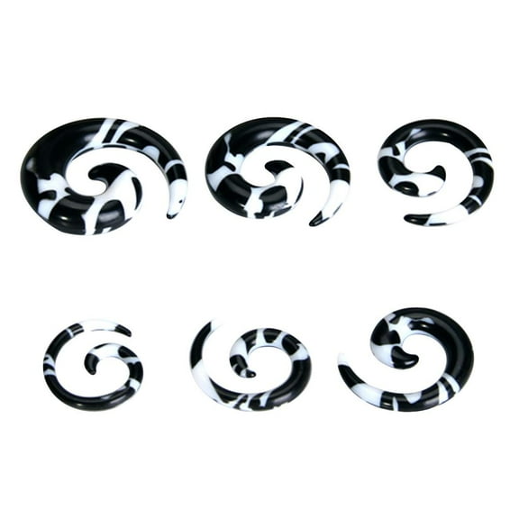 6 Sizes 00g,0g,2g,4g,6g,8g Spiral Ear Stretcher Taper Plug Tunnel Expanders