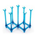 thumbnail image 2 of WSTEER Plastic Cup Holder Folding Pull-out Drain Glass Bottle Cup Holders Cup Storage Rack for 7 Cups (Blue), 2 of 6