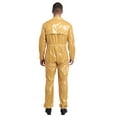 thumbnail image 2 of Choomomo Men Water Resistant Coveralls Turn-Down Collar Jumpsuit with Elastic Back Waist & Zipper Khaki M, 2 of 5
