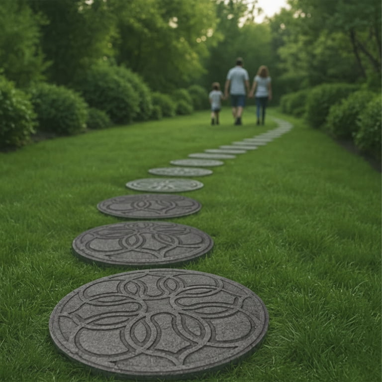 TierraVerde Round Stepping Stone Pavers, 4-Pack, 18 In photo 6