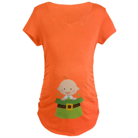 CafePress - Irish Baby Shamrock Luck Maternity T Shirt - Maternity Dark T-Shirt