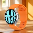 thumbnail image 4 of Banda de Reloj Inteligente de Silicona para Samsung Galaxy Watch 6/5/4/Classic/5 Pro Naranja, 4 of 5