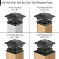thumbnail image 2 of Davinci Renaissance Solar Post Cap Lights - Bright LEDs, Cordless, 4x4 5x5 6x6 Deck or Fence Posts, 2 of 6