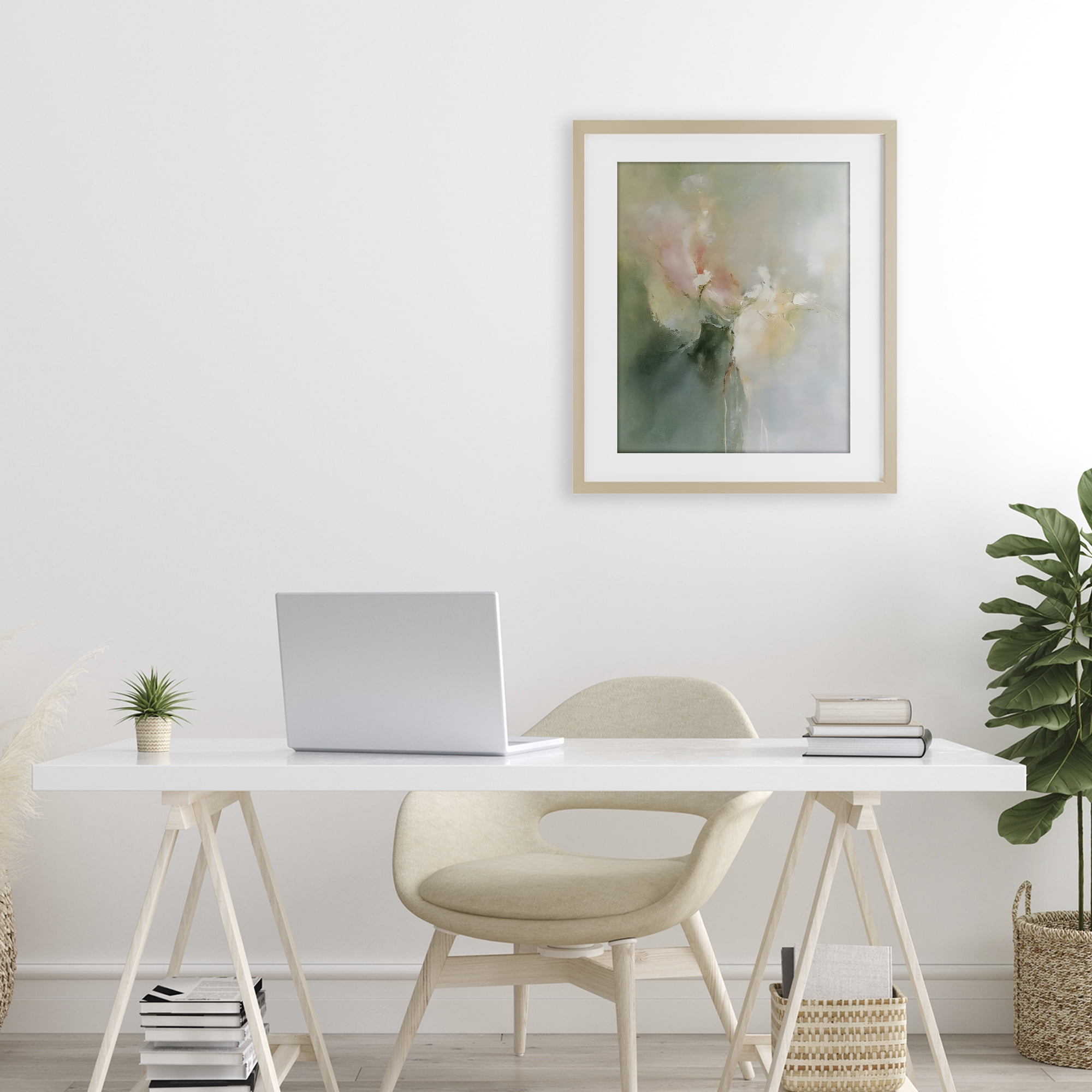 Stupell Industries Ethereal Brushwork Abstraction Birch Framed Print Under Glass, design by Riley B