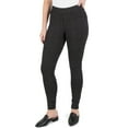 thumbnail image 6 of Seven7 Women's 4-Way Stretch Skinny Leg Pull On Ponte Pant Legging (Black & Brown Glen Plaid, XXL), 6 of 13