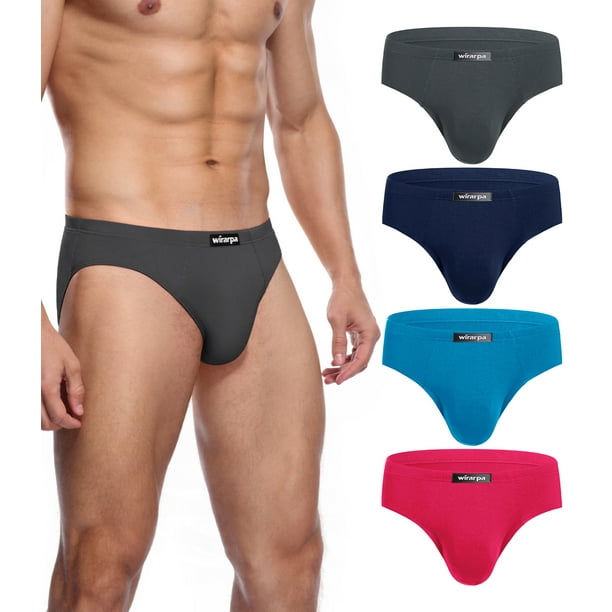 wirarpa Men's Underwear Modal Microfiber Briefs Covered Waistband