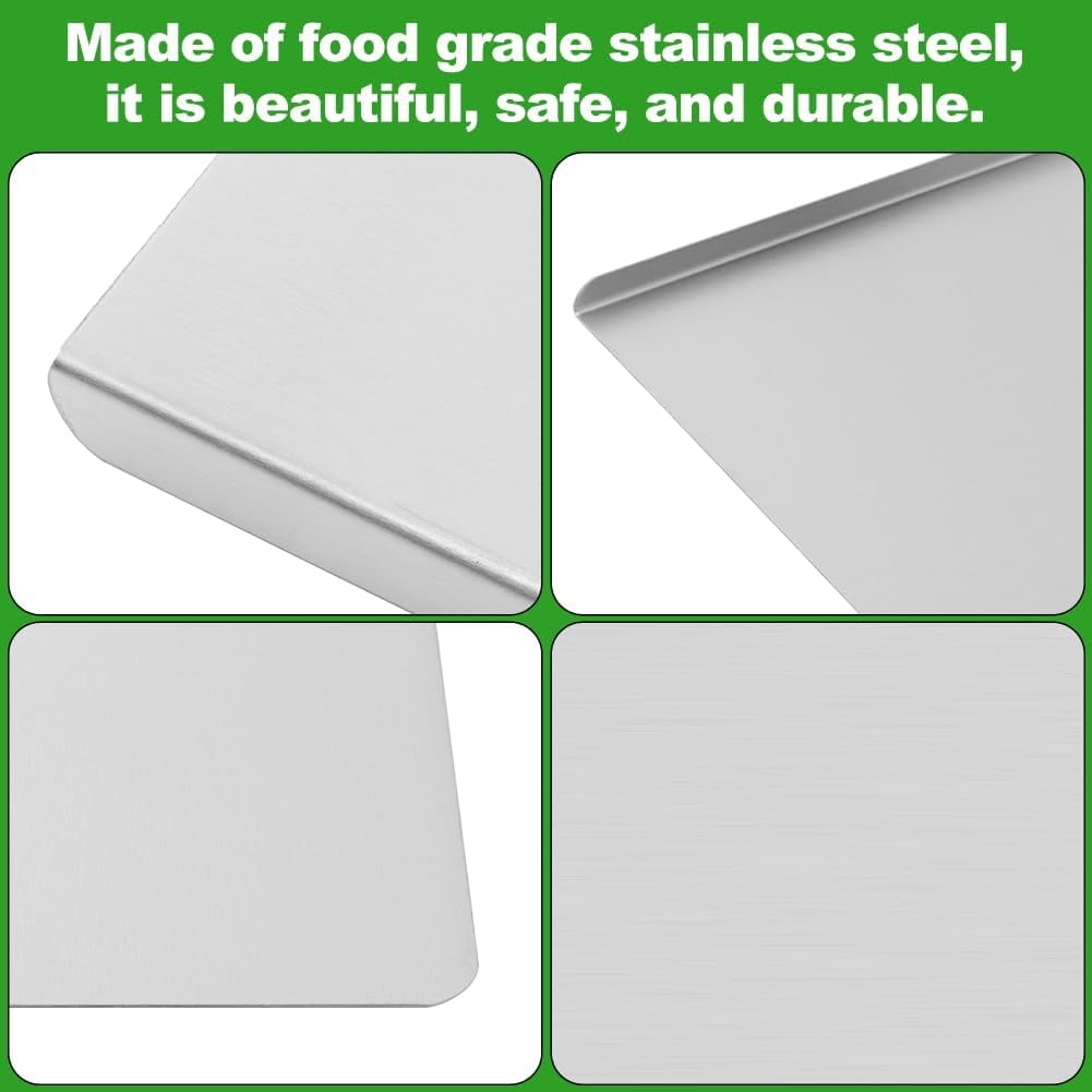 Stainless Steel Cutting Boards for Kitchen, Large Metal Cuttin-g Board with Counter Lip Cutting Board Over Sink for Meat,Fruits,Vegetables,Bread,Noodle,and Pizza(SIZE:30 * 40)